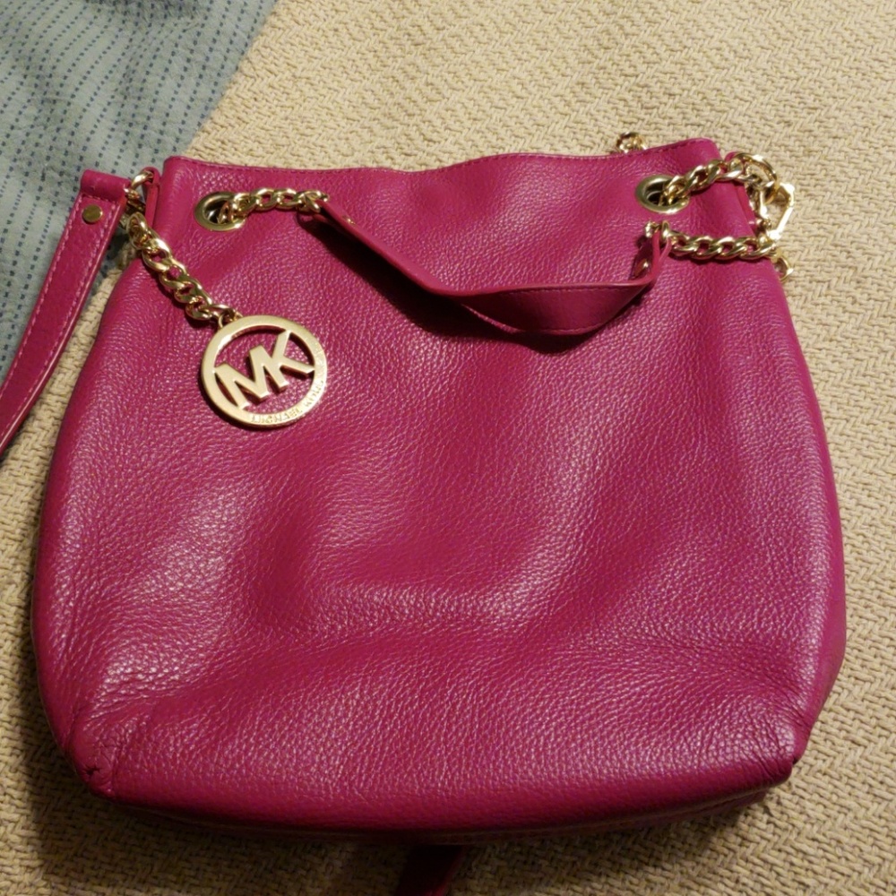 Michael Kors, pink leather purse